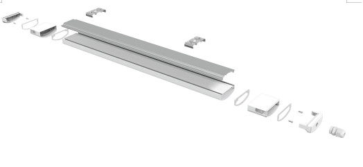 Dualrays D2.5 120LPW SMD2835 40W LED ضوء مقاوم للرطوبة