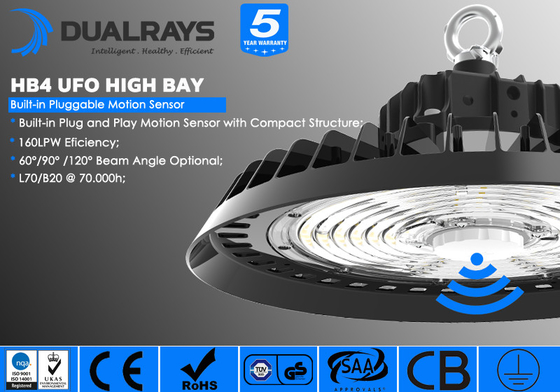 CE CB ASS IP65 UFO LED High Bay Light Meanwell HBG Sosen LED Driver مع CE CB ASS TUV GS D Mark للسوبر ماركت
