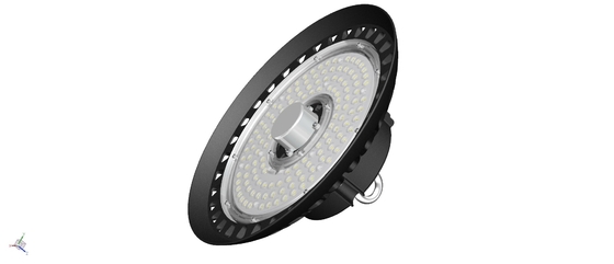 انخفاض ضوء التسوس UFO LED High Bay Light 150W 140LPW المدمج في سلسلة ربط السائق المتاحة