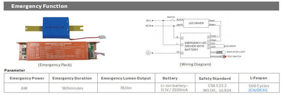 Dualrays D2 Series 50W خارجي وداخلي LED ثلاثي الإثبات مصباح LED 160LMW 5 أقدام طويلة