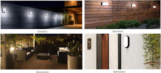 ضوء الشرفة LED 8W مع وظيفة الطوارئ ومستشعر الحركة IP65