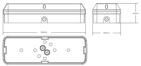 ضوء الشرفة LED ذو الرأس السائب 8 وات مع 3CCT وقابل للتحويل بالطاقة