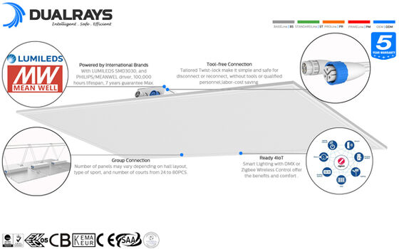 Dualrays F5 Series LED Flood light 1000W LED إضاءة رياضية خارجية Meanwell Sosen Driver اختياري