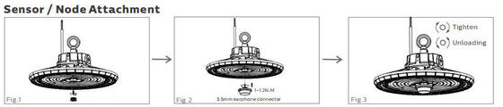 DUALRAYS HB2 DIP طاقة قابلة للتحويل و3CCT UFO LED Highbay Light مع عتبة ضوء النهار | مستشعر الميكروويف مع عتبة ضوء النهار أو حصاد ضوء النهار| الطوارئ اختياري