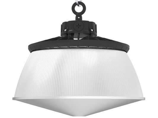 DUALRAYS HB2 DIP طاقة قابلة للتحويل و3CCT UFO LED Highbay Light 100W 170LPW مطبقة على قاعات المصنع ومناطق الإنتاج