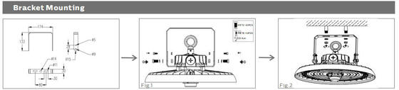 200W DIP(120W/150W/200W) HB3 3CCT UFO LED Highbay Light المطبق في المستودعات وقاعات الخدمات اللوجستية مع خدمة ما بعد البيع في أوروبا