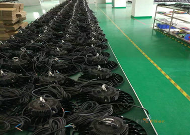 200W IP65 UFO أدى ضوء ارتفاع خليج عالية الكفاءة 140LPW 1-10VDC DALI PIR الاستشعار