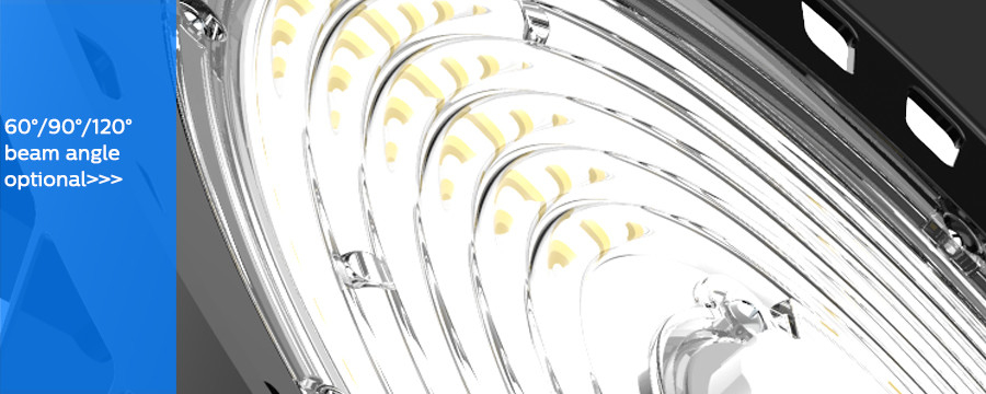 UFO LED High Bay Light 100W 150W 200W 240W 300W يدعم مستشعر الحركة القابل للتوصيل ومستشعر ضوء النهار