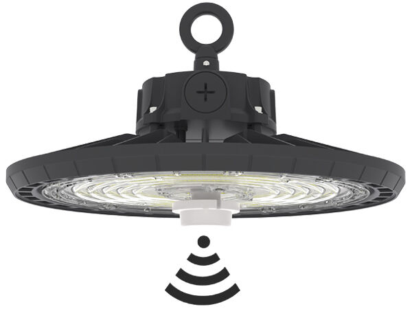 DUALRAYS HB2 DIP طاقة قابلة للتحويل و3CCT UFO LED Highbay Light 100W 170LPW مطبقة على قاعات المصنع ومناطق الإنتاج