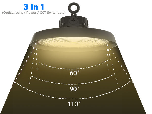 DUALRAYS LIGHTING HB5 الإضاءة الصناعية التجارية 100 واط 150 واط 200 واط ورشة عمل Highbay Ufo High Lumen Led كشاف ضوء مصباح خليج عالي للمستودع