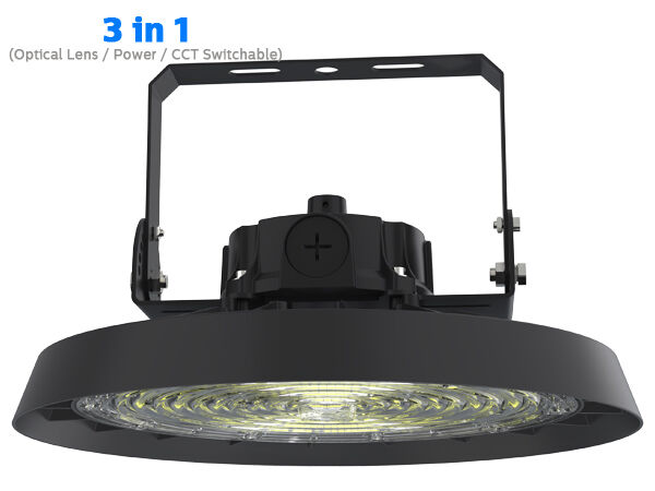 200lm / W IP66 IK08 ENEC RG1 ألومنيوم للإضاءة المزدوجة HB5 High Bay Light 200W 1-10V 120-277V Dimmable Warehouse Factory Logistics Hall 100000h
