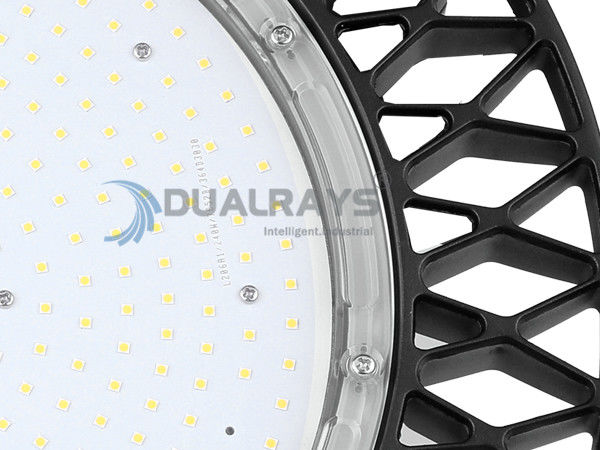 PIR Dimming Sersor 140LPW 200W UFO LED High Bay Light Bell IP65 Bean Angles اختياري