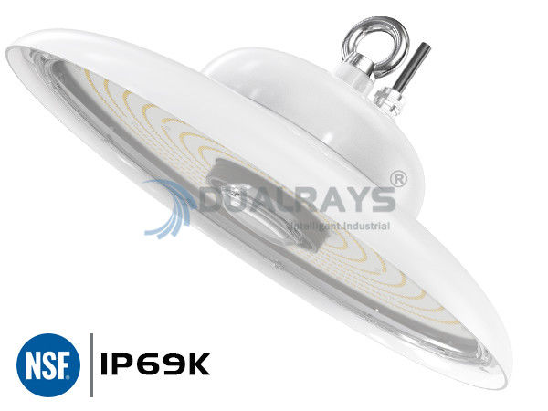 UFO High Bay Light IP69K IK10 150W 140LPW Food Factory سوبر ماركت