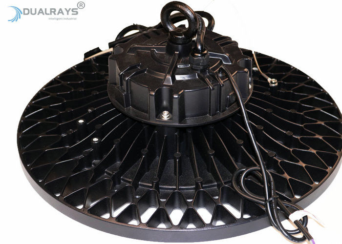 200W IP65 UFO أدى ضوء ارتفاع خليج عالية الكفاءة 140LPW 1-10VDC DALI PIR الاستشعار