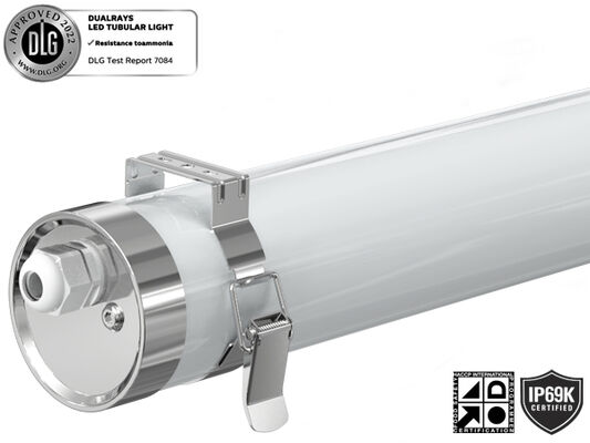 D6 LED مصباح ثلاثي القوائم IP69K PMMA IK06 مضاد للأمونيا / UV / PC IK10 حماية ضد الأشعة فوق البنفسجية